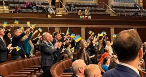 WATCH: Democrat Representatives Wave Ukranian Flags on House Floor After Voting to Give Them Another $60.8 Billion