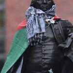 Breaking: Rioting Pro-Hamas Students Tear Down Barricades at George Washington University Just Blocks From White House; Palestinian Flag and Keffiyeh Draped on Statue of Nation’s First President