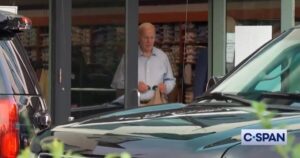 WATCH: Feeble Biden Shuffles Out of Jos A. Bank Store in Delaware