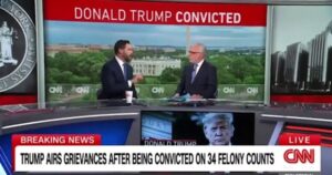 WATCH: J.D. Vance Puts Wolf Blitzer in His Place After CNN Anchor Declares Trump a “Convicted Felon” and Whines About Trump Calling America a “Fascist State”