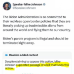 Speaker Johnson Is Brutally Fact-Checked by X Community Notes After Pretending to Oppose Open Borders