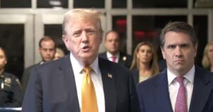 “The Whole World Is Watching. This Is Very Sad Day for New York” – President Trump Speaks to Reporters before Jury Deliberations Continue in Junk NYC Lawfare Case on Thursday (VIDEO)