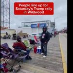 TRUMP SUPPORTERS Line up to See President Trump 24 Hours Before Wildwood, New Jersey Rally – Venue Can Hold Up to 40,000 (VIDEO)