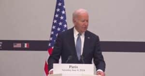 Biden Mumbles Through Remarks in France, Claims He’s a “Student of French History” (VIDEO)