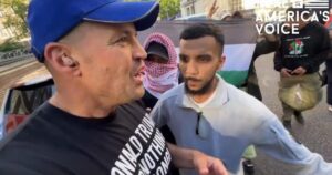 “I’ll Shank Your F*cking Neck!” – Pro-Palestine Protester Threatens to Stab RAV’s Ben Bergquam (VIDEO)