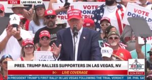 WATCH: “It’s BULLSH*T What He Signed” – President Trump SLAMS Joe Biden’s Executive Order on Illegal Immigration to Open Las Vegas Rally – Crowd Chants “BULLSH*T!” (VIDEO)