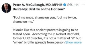 Dr. McCullough’s Latest Bird Flu Update: How To Stay Safe and Informed