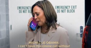 TOTALLY FAKED: Kamala Holds her Phone Right Next to Her Ear When Speaker Is On Full Blast in Phony Phone Call with Obamas